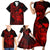 hawaii-family-matching-short-sleeve-bodycon-dress-and-hawaiian-shirt-turtle-mix-polynesian-plumeria-red-version