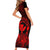 hawaii-family-matching-short-sleeve-bodycon-dress-and-hawaiian-shirt-turtle-mix-polynesian-plumeria-red-version