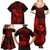 hawaii-family-matching-summer-maxi-dress-and-hawaiian-shirt-turtle-mix-polynesian-plumeria-red-version