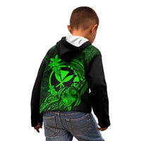 Hawaii Kid Hoodie Turtle Mix Polynesian Plumeria Green Version LT14 - Polynesian Pride