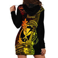 Hawaii Hoodie Dress Ukulele Mix Polynesian Plumeria Reggae Version LT14 - Polynesian Pride