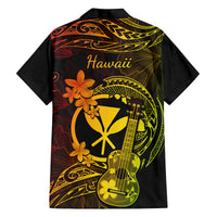 Hawaii Kid Hawaiian Shirt Ukulele Mix Polynesian Plumeria Reggae Version LT14 - Polynesian Pride