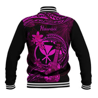 Hawaii Baseball Jacket Ukulele Mix Polynesian Plumeria Pink Version LT14 - Polynesian Pride