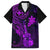 Hawaii Family Matching Puletasi Dress and Hawaiian Shirt Ukulele Mix Polynesian Plumeria Purple Version LT14 Dad's Shirt - Short Sleeve Purple - Polynesian Pride