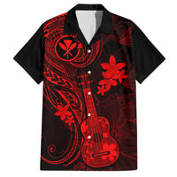 Hawaii Kid Hawaiian Shirt Ukulele Mix Polynesian Plumeria Red Version LT14 Kid Red - Polynesian Pride