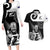 New Zealand Silver Fern Rugby Couples Matching Long Sleeve Bodycon Dress and Hawaiian Shirt Go Champions NZ All Black Maori Koru LT14 Black - Polynesian Pride