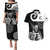 New Zealand Silver Fern Rugby Couples Matching Puletasi Dress and Hawaiian Shirt Go Champions NZ All Black Maori Koru LT14 Black - Polynesian Pride