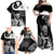 New Zealand Silver Fern Rugby Family Matching Off Shoulder Maxi Dress and Hawaiian Shirt Go Champions NZ All Black Maori Koru LT14 - Polynesian Pride