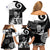 New Zealand Silver Fern Rugby Family Matching Off Shoulder Short Dress and Hawaiian Shirt Go Champions NZ All Black Maori Koru LT14 - Polynesian Pride