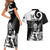 Custom New Zealand Silver Fern Rugby Couples Matching Short Sleeve Bodycon Dress and Hawaiian Shirt Go Champions NZ All Black Maori Koru LT14 - Polynesian Pride