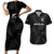 New Zealand Silver Fern Rugby Couples Matching Short Sleeve Bodycon Dress and Hawaiian Shirt 2023 Go Aotearoa Champions World Cup LT14 Black - Polynesian Pride