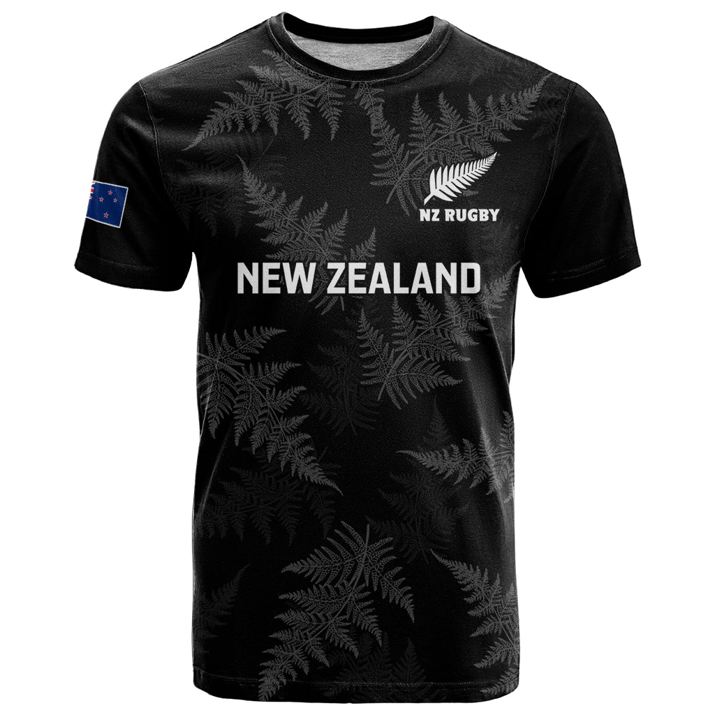 New Zealand Silver Fern Rugby T Shirt Go Aotearoa World Cup LT14 Black - Polynesian Pride