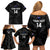 Custom New Zealand Silver Fern Rugby Family Matching Off Shoulder Short Dress and Hawaiian Shirt 2023 Go Aotearoa Champions World Cup LT14 - Polynesian Pride