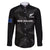 Custom New Zealand Silver Fern Rugby Family Matching Puletasi Dress and Hawaiian Shirt 2023 Go Aotearoa Champions World Cup LT14 Dad's Shirt - Long Sleeve Black - Polynesian Pride