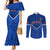 Samoa Rugby Couples Matching Mermaid Dress and Long Sleeve Button Shirts 2023 Go Manu Samoa LT14 Blue - Polynesian Pride