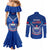 Samoa Rugby Couples Matching Mermaid Dress and Long Sleeve Button Shirts 2023 Go Manu Samoa LT14 - Polynesian Pride