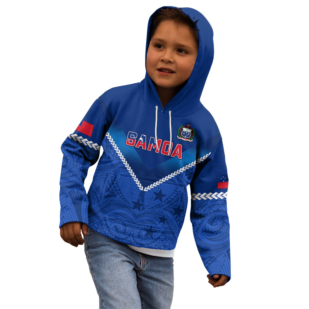 Samoa Rugby Kid Hoodie 2023 Go Manu Samoa LT14 - Polynesian Pride