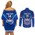 Custom Samoa Rugby Couples Matching Off Shoulder Short Dress and Long Sleeve Button Shirts 2023 Go Manu Samoa LT14 - Polynesian Pride