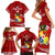 Custom Tonga Rugby Family Matching Short Sleeve Bodycon Dress and Hawaiian Shirt 2023 Ikale Tahi Tongan Ngatu Pattern LT14 - Polynesian Pride