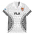 Fiji Rugby Family Matching Off Shoulder Long Sleeve Dress and Hawaiian Shirt 2023 Go Champions World Cup Fijian Tapa Pattern LT14 Dad's Shirt - Short Sleeve White - Polynesian Pride