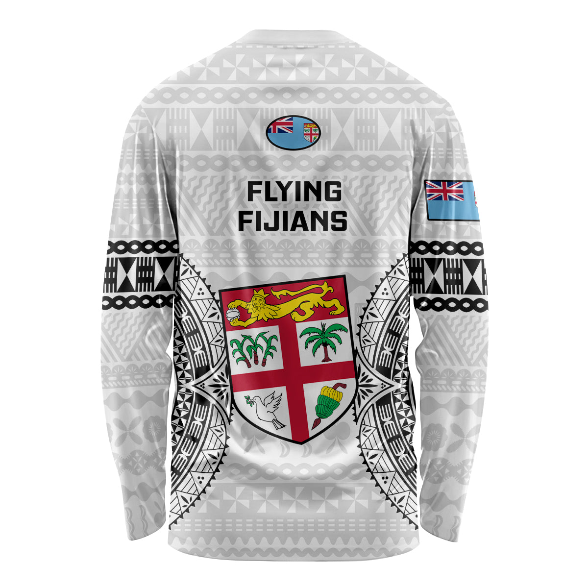 Fiji Rugby Long Sleeve Shirt 2023 Go Champions World Cup Fijian Tapa Pattern LT14 - Polynesian Pride