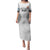 Fiji Rugby Puletasi 2023 Go Champions World Cup Fijian Tapa Pattern LT14 Long Dress White - Polynesian Pride