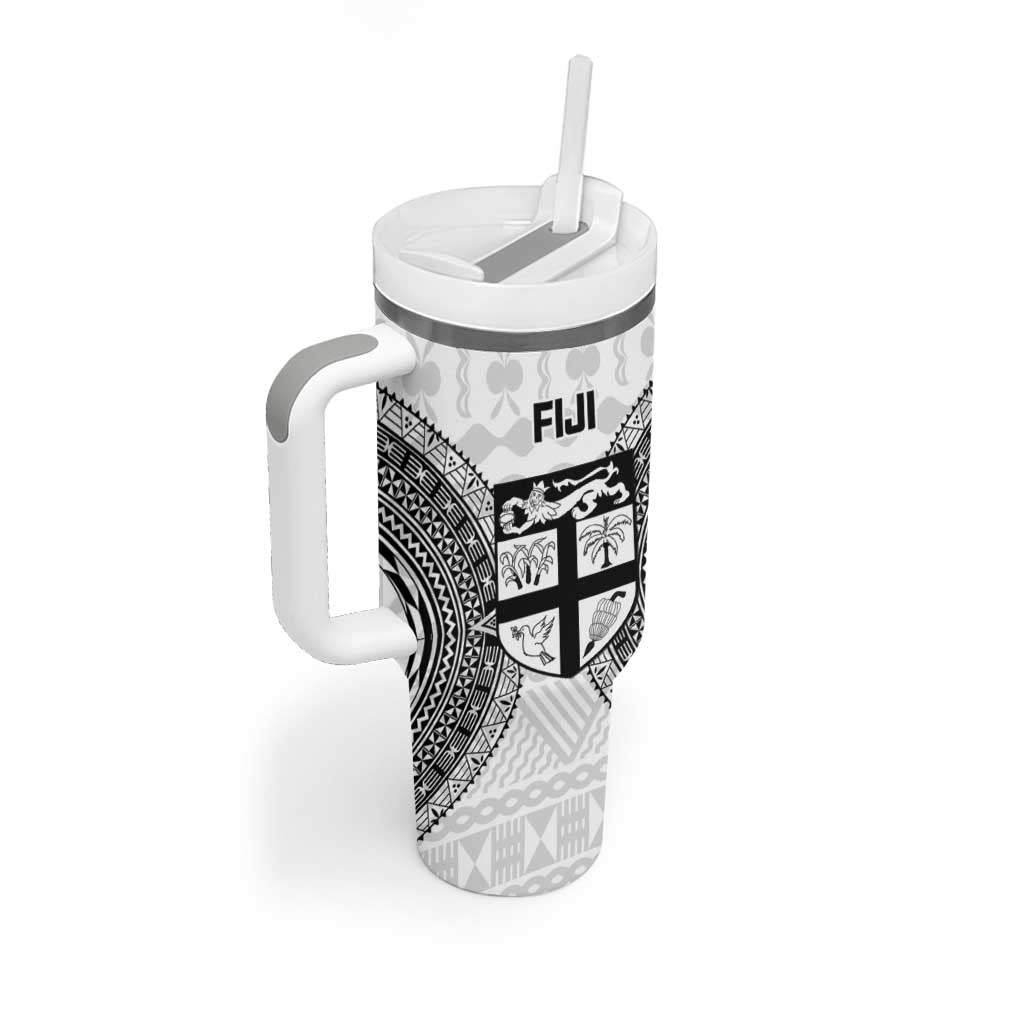 Fiji Rugby Tumbler With Handle Go Champions World Cup Fijian Tapa Pattern LT14 - Polynesian Pride