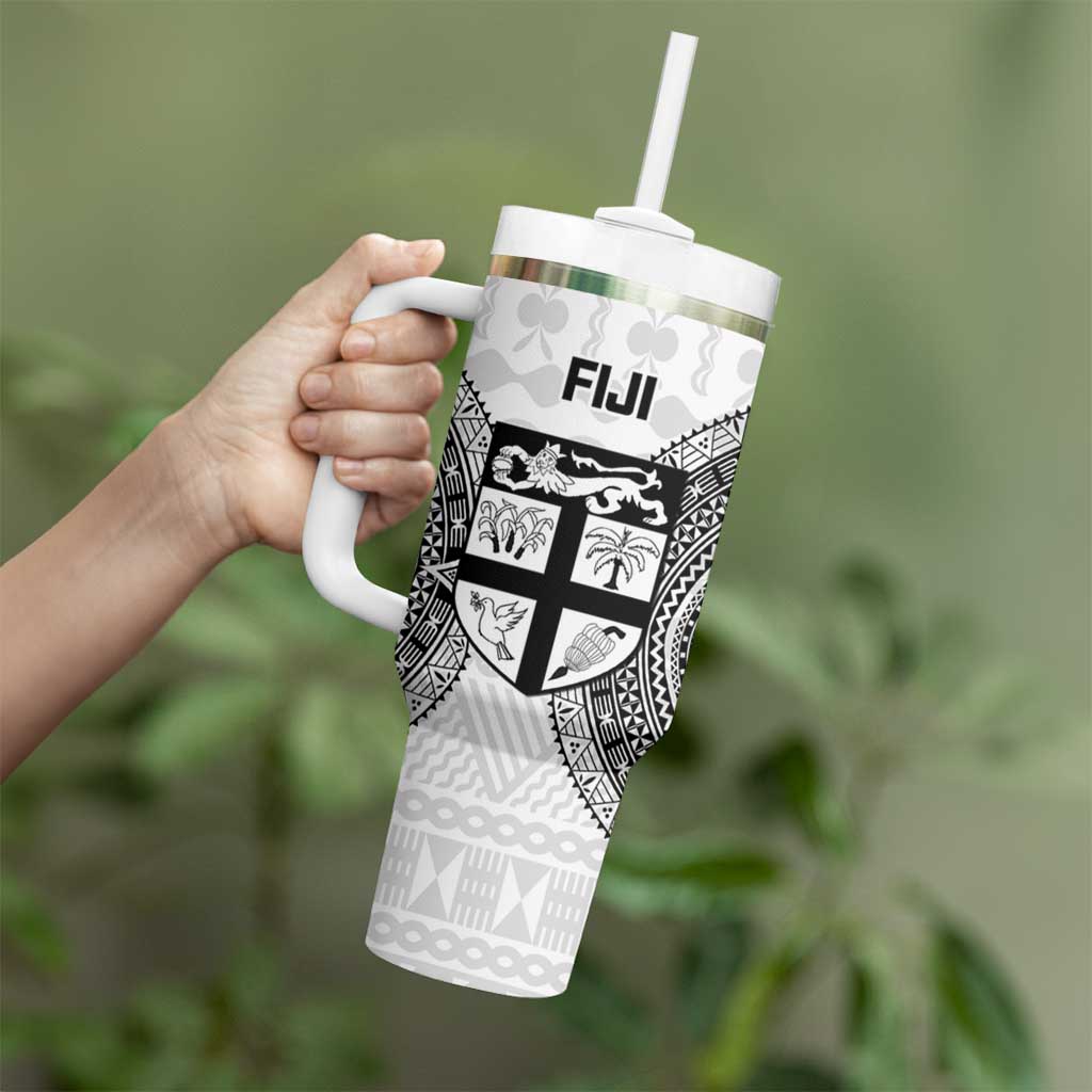 Fiji Rugby Tumbler With Handle Go Champions World Cup Fijian Tapa Pattern LT14 - Polynesian Pride