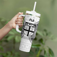 Fiji Rugby Tumbler With Handle Go Champions World Cup Fijian Tapa Pattern LT14 - Polynesian Pride
