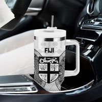 Fiji Rugby Tumbler With Handle Go Champions World Cup Fijian Tapa Pattern LT14 - Polynesian Pride