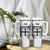 Fiji Rugby Tumbler With Handle Go Champions World Cup Fijian Tapa Pattern LT14 - Polynesian Pride