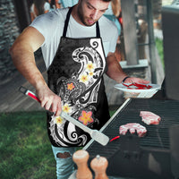 Bula Fiji Tapa Turtle Apron Plumeria Fijian Masi Vonu Black LT14 - Polynesian Pride