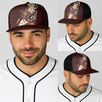 Bula Fiji Tapa Turtle Baseball Net Cap Plumeria Fijian Masi Vonu Brown LT14 - Polynesian Pride
