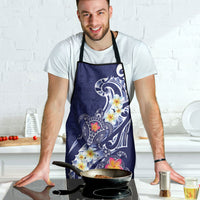 Bula Fiji Tapa Turtle Apron Plumeria Fijian Masi Vonu Midnight Blue LT14 - Polynesian Pride