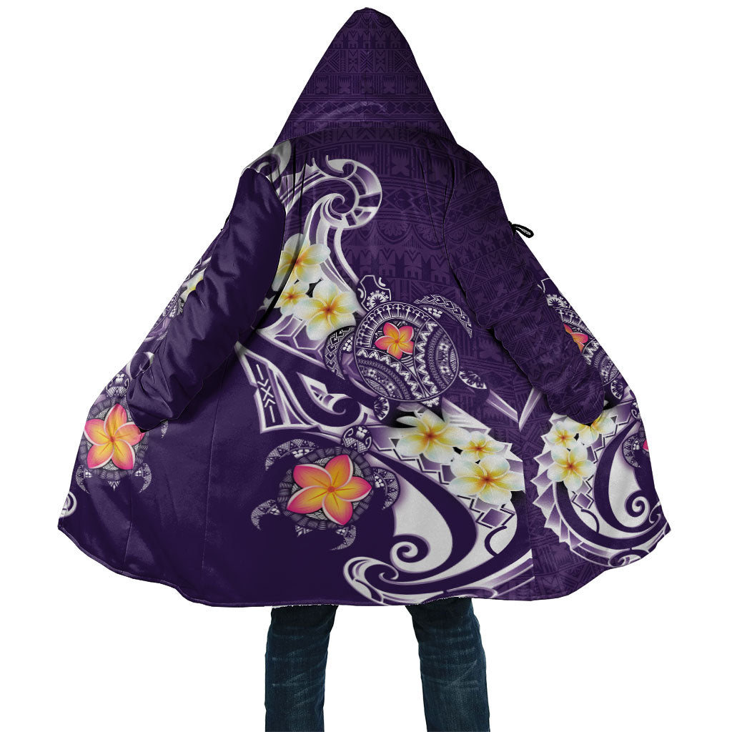 Bula Fiji Tapa Turtle Cloak Plumeria Fijian Masi Vonu Purple LT14 Unisex Purple - Polynesian Pride