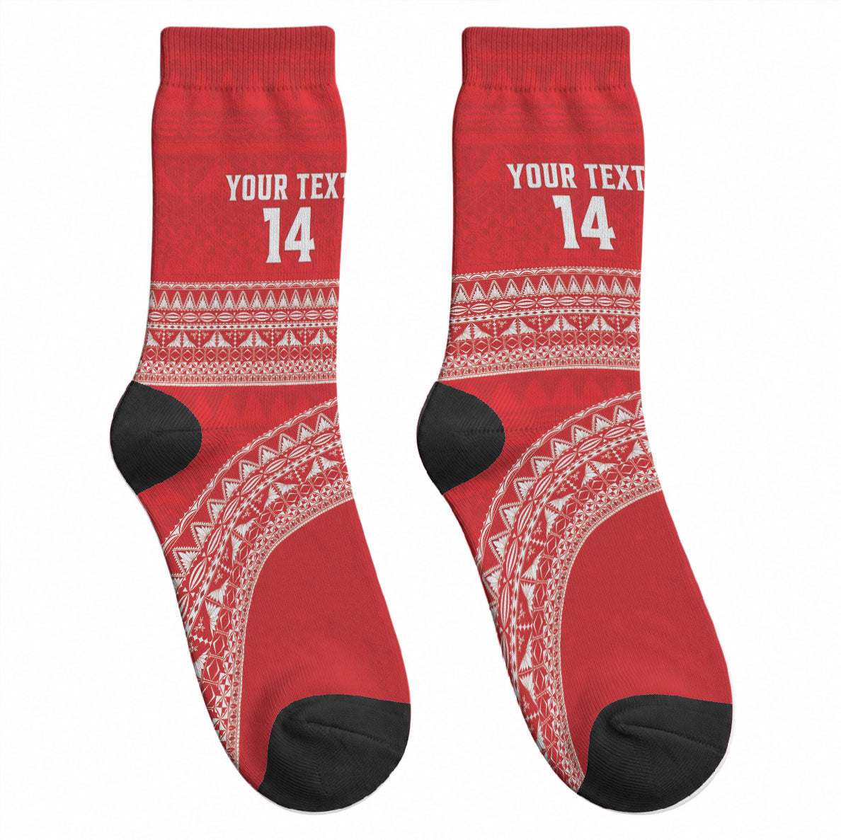 Mate Ma'a Tonga 2026 Rugby Custom Crew Socks Go Champions Tongan Ngatu Pattern LT14 - Polynesian Pride
