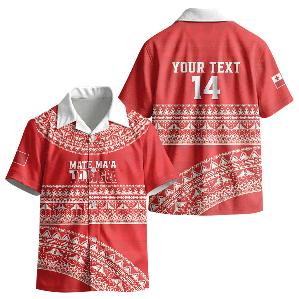 Mate Ma'a Tonga 2026 Rugby Custom Kid Hawaiian Shirt Go Champions Tongan Ngatu Pattern LT14 - Polynesian Pride