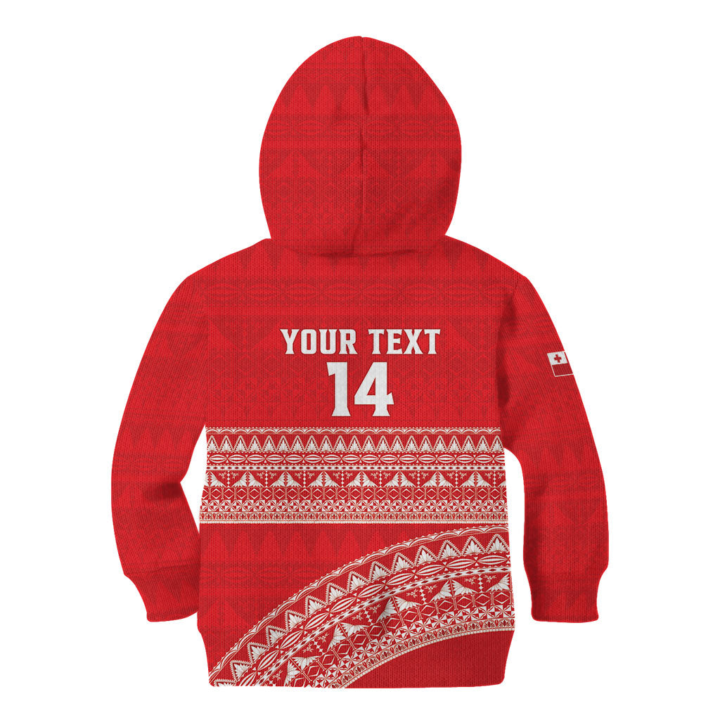 Mate Ma'a Tonga 2026 Rugby Custom Kid Hoodie Go Champions Tongan Ngatu Pattern LT14 - Polynesian Pride
