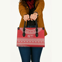 Mate Ma'a Tonga 2026 Rugby Leather Bag Go Champions Tongan Ngatu Pattern LT14 - Polynesian Pride