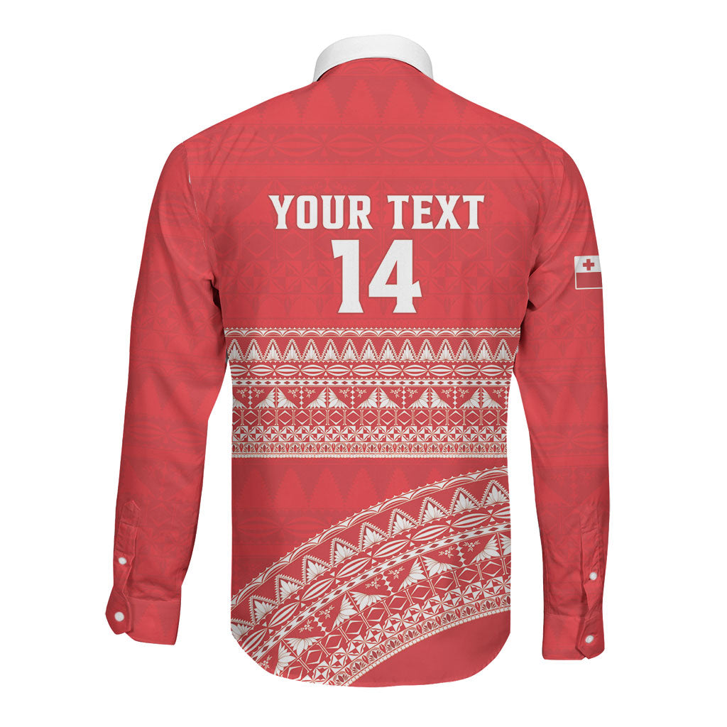 Mate Ma'a Tonga 2026 Rugby Custom Long Sleeve Button Shirt Go Champions Tongan Ngatu Pattern LT14 - Polynesian Pride