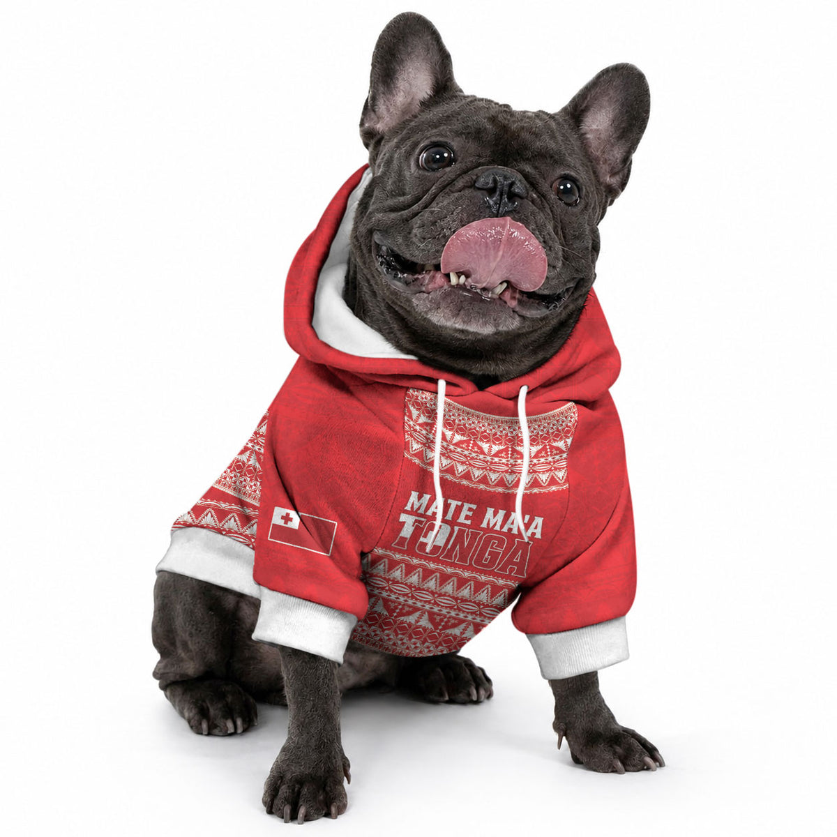 Mate Ma'a Tonga 2026 Rugby Custom Pet Hoodie Go Champions Tongan Ngatu Pattern LT14 - Polynesian Pride