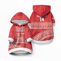 Mate Ma'a Tonga 2026 Rugby Custom Pet Hoodie Go Champions Tongan Ngatu Pattern LT14 Pullover Red - Polynesian Pride