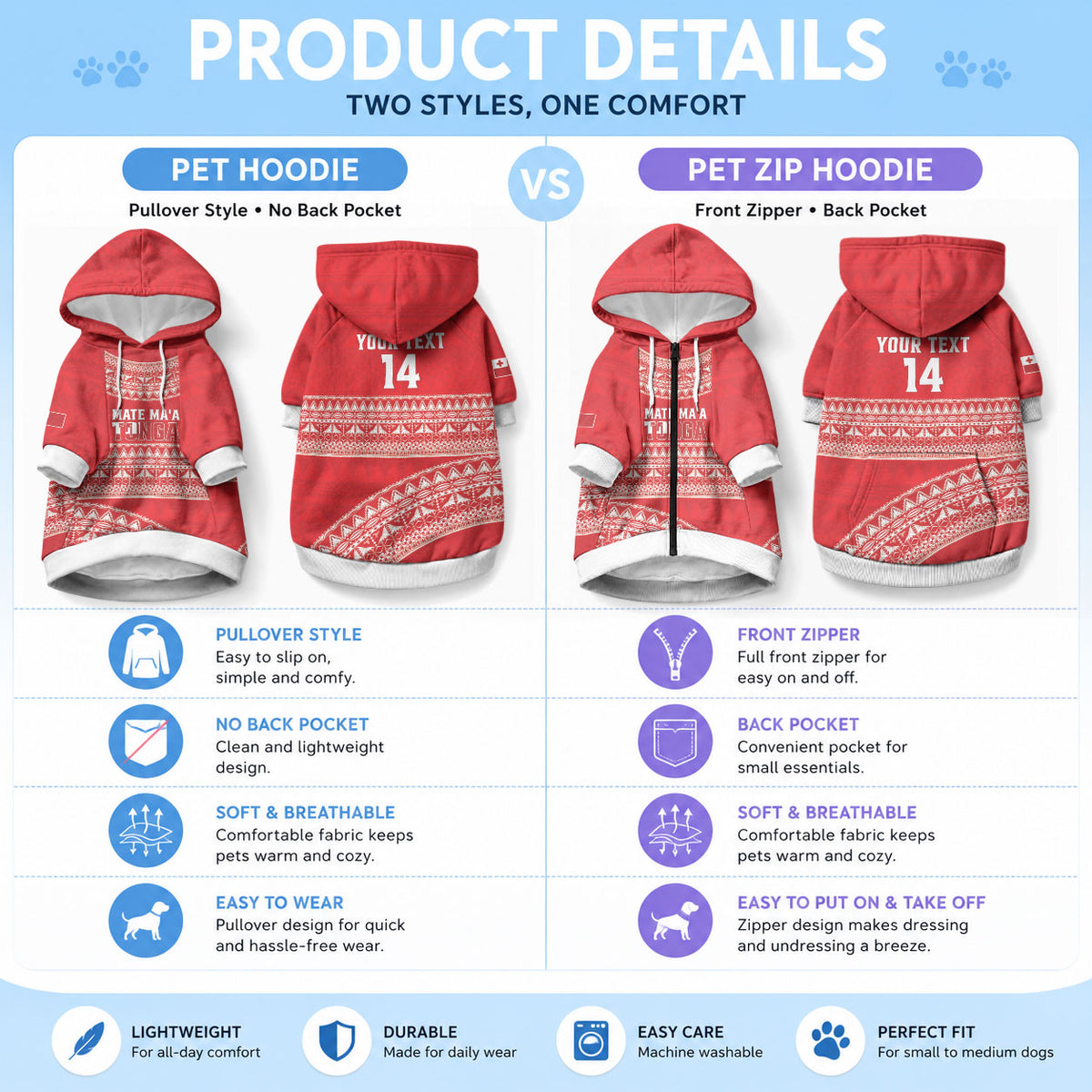 Mate Ma'a Tonga 2026 Rugby Custom Pet Hoodie Go Champions Tongan Ngatu Pattern LT14 - Polynesian Pride