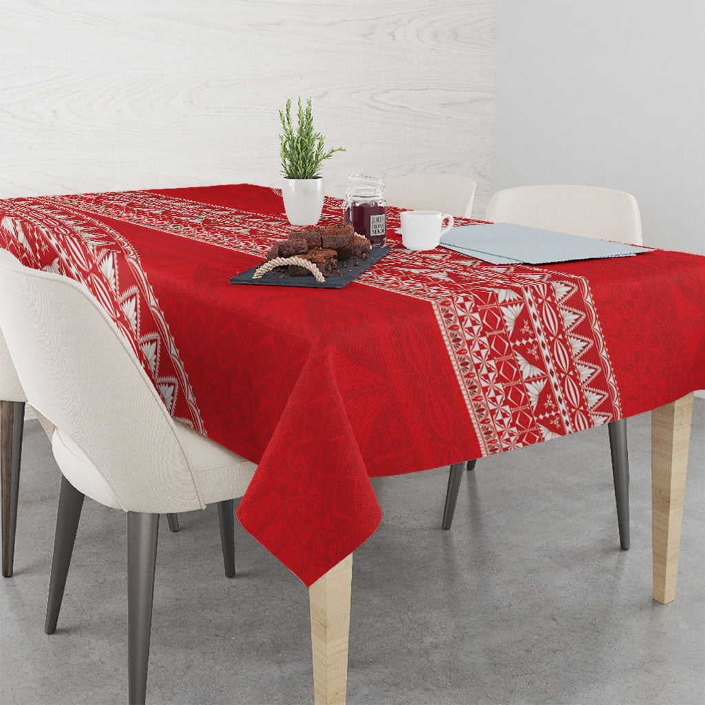Mate Ma'a Tonga 2026 Rugby Tablecloth Go Champions Tongan Ngatu Pattern LT14 - Polynesian Pride