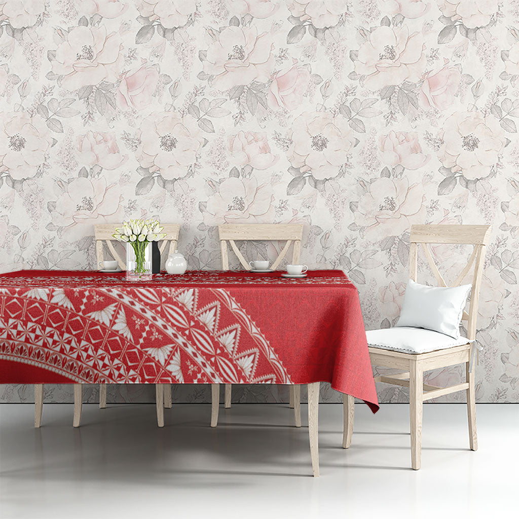 Mate Ma'a Tonga 2026 Rugby Tablecloth Go Champions Tongan Ngatu Pattern LT14 - Polynesian Pride
