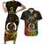 Personalised Vanuatu Family Day Couples Matching Short Sleeve Bodycon Dress and Hawaiian Shirt Happy 26 December Vanuatuan Pig Tusk LT14 Black - Polynesian Pride