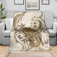 Brown And White Hawaii Chameleon Blanket Plumeria Polynesian Tribal Art LT14 - Polynesian Pride