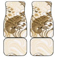 Brown And White Hawaii Chameleon Car Mats Plumeria Polynesian Tribal Art LT14 - Polynesian Pride