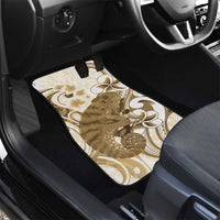 Brown And White Hawaii Chameleon Car Mats Plumeria Polynesian Tribal Art LT14 - Polynesian Pride
