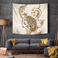 Brown And White Hawaii Chameleon Tapestry Plumeria Polynesian Tribal Art LT14 Brown - Polynesian Pride